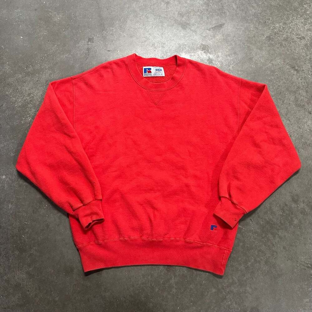 Vintage 90s Russell Athletic High Cotton Crewneck Sweatshirt USA Made Large